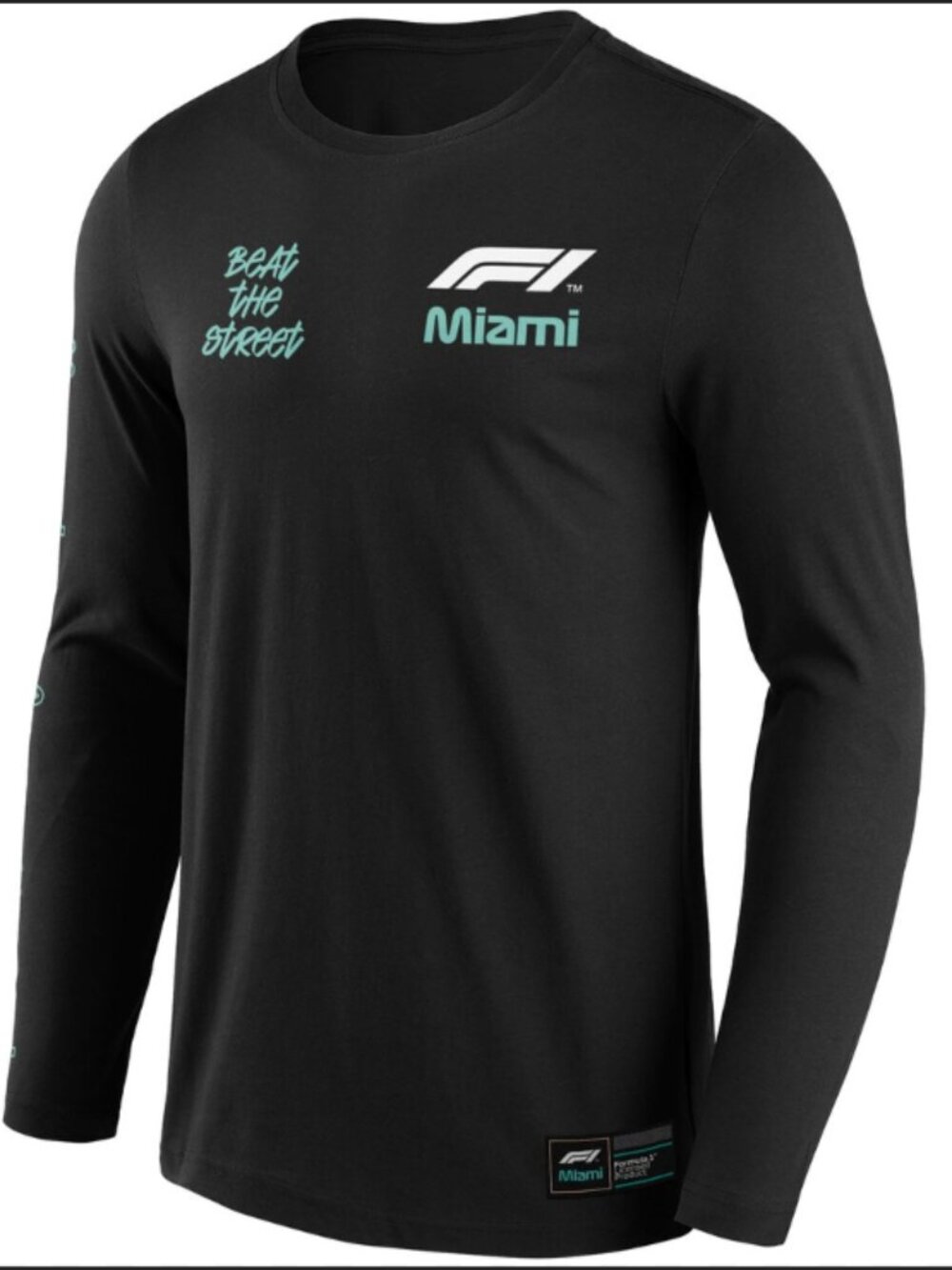 Formula 1 Miami “Beat the Street” Graphic Long Sleeve T-Shirt – Black | XL 🏎️